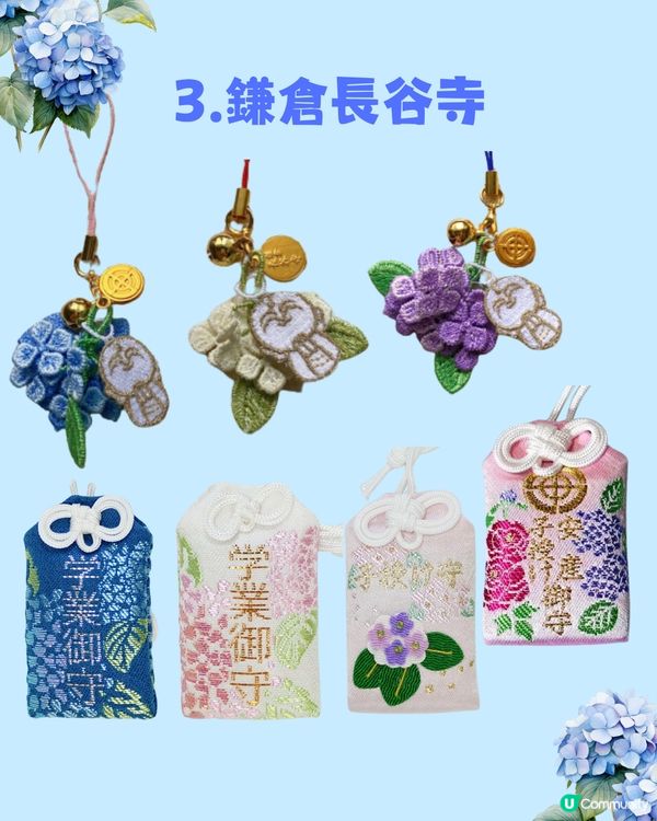 日本神社攻略⛩️入手初夏限定浪漫繡球花御守🎐💙