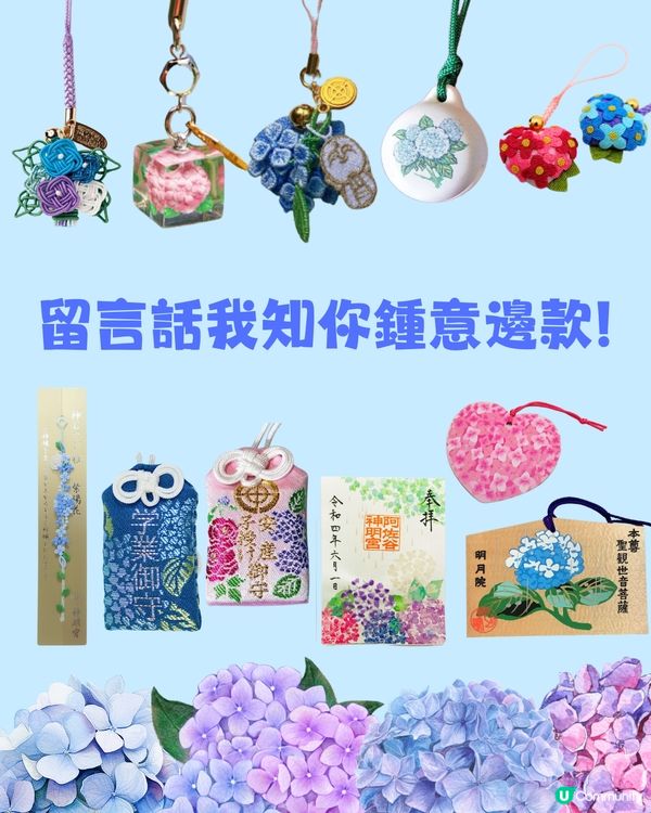 日本神社攻略⛩️入手初夏限定浪漫繡球花御守🎐💙