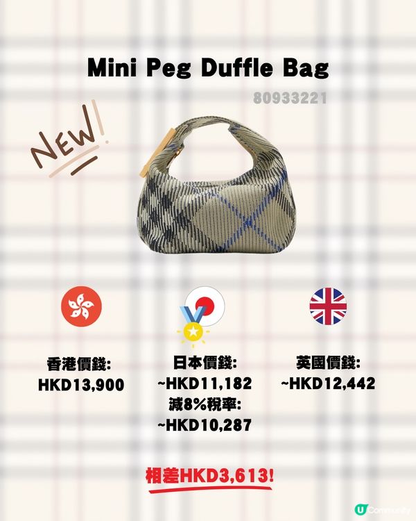 14款Burberry手袋推薦👜比較香港日本英國三地價錢🤩