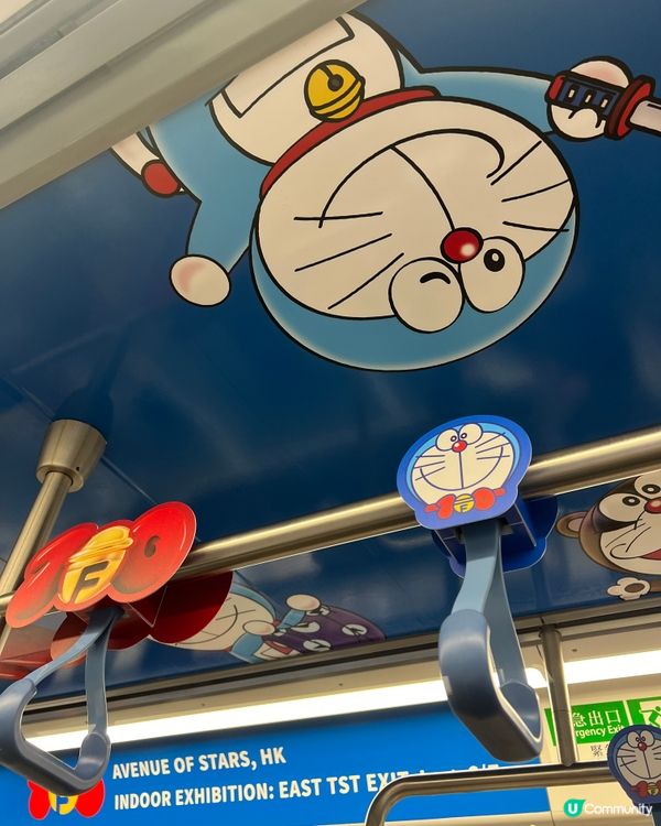 期間限定！多啦Ａ夢主題列車、月台