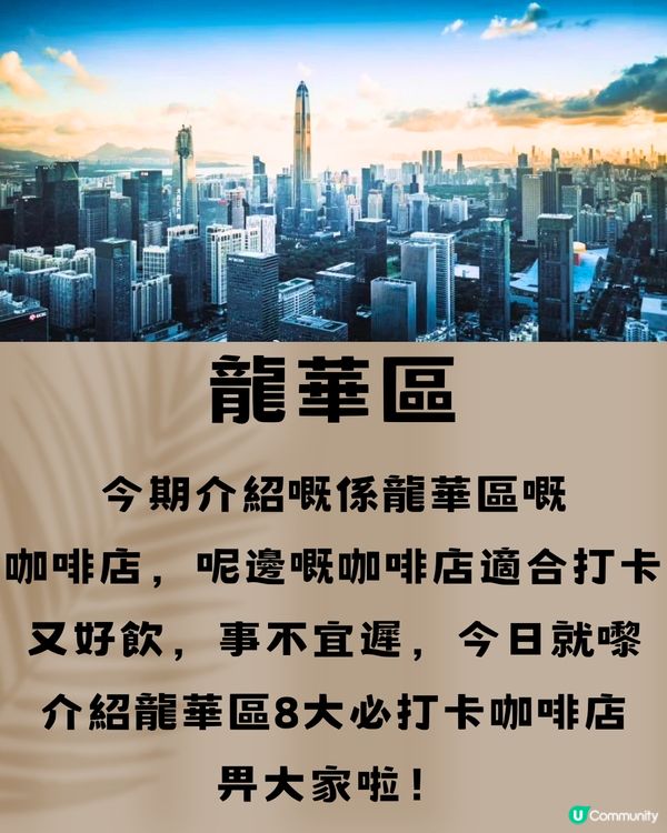 深圳龍華區特色咖啡店☕️8大打卡清單🔖附交通教學🚗