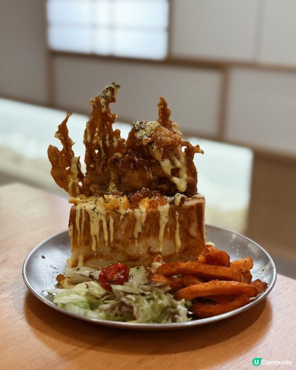 大圍名物✨ 超人氣盒子吐司 🍞 芝士奶蓋麻糬窩夫🤎