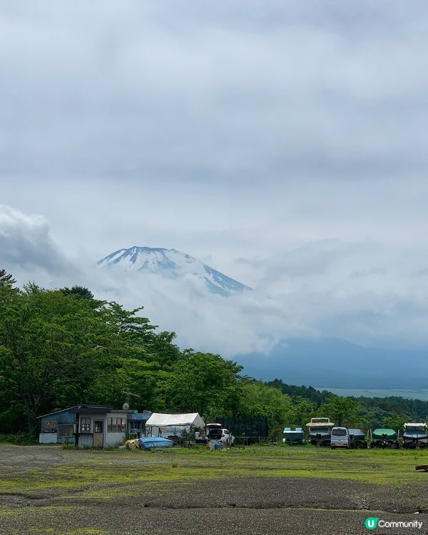 山中湖🗻有幸遇到富士山露臉