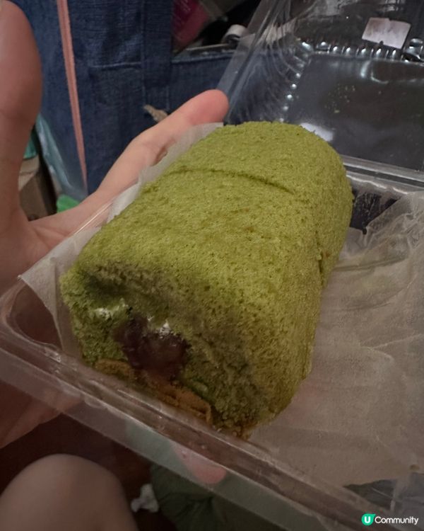 再一次食好好味嘅抹茶紅豆忌廉蛋捲