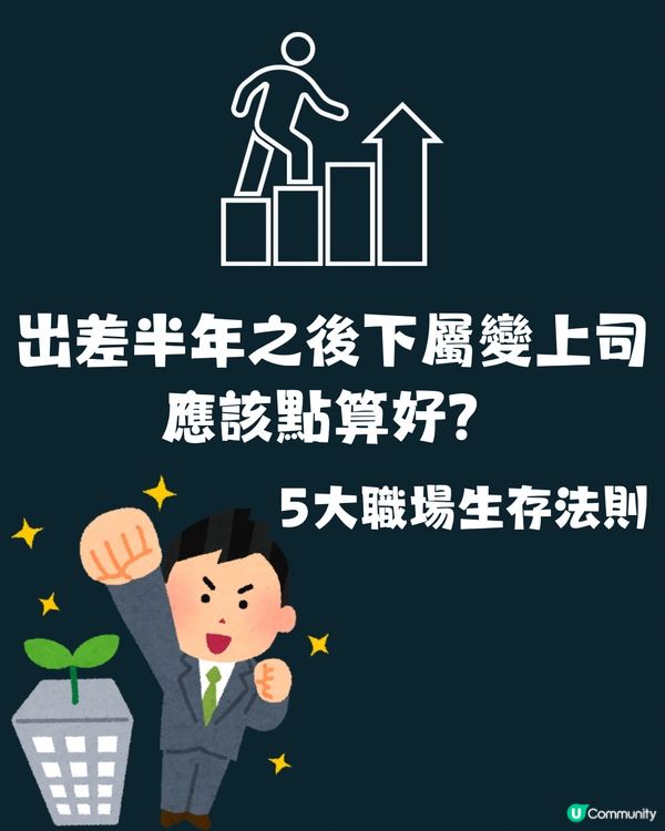 出差半年之後下屬變上司👨🏻‍💼 應該點算好？5大職場生存法則💼