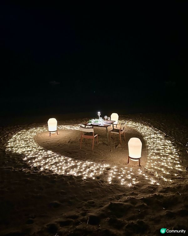 ✨沙灘心形燭光晚餐✨