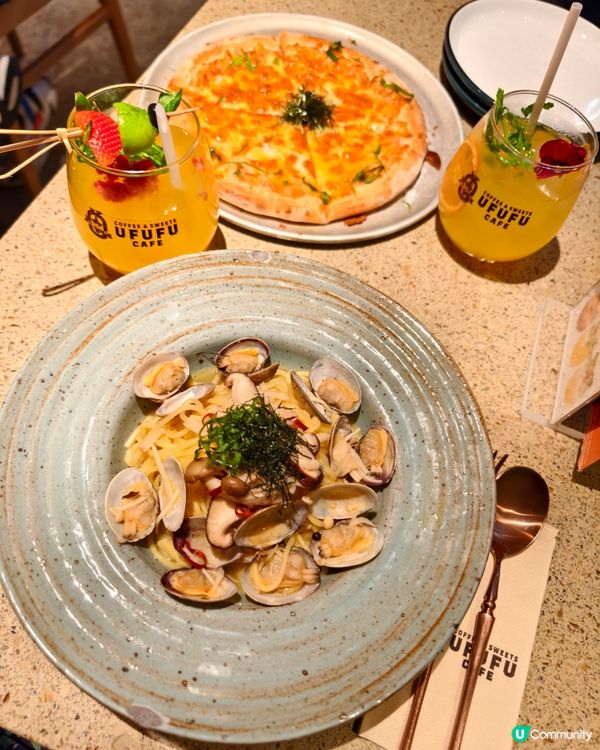 必點富咸香味的博多明太子pizza