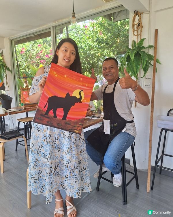 邊個話去旅行一定要趕嫁😝泰國布吉島學畫畫都唔錯🤭