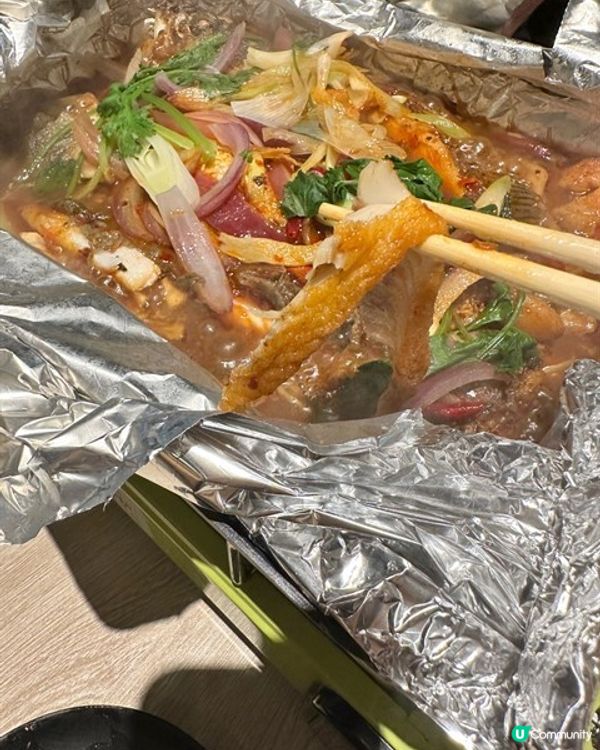 超得意吹脹紙包美食饗宴😎🥥🐟