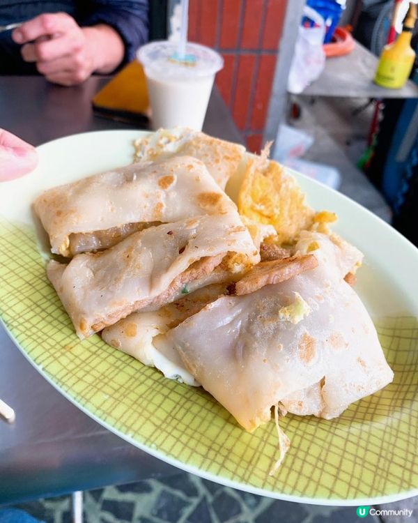 台灣/高雄 輝華早點 中式早餐 古早味粉漿蛋餅 份量超大 市場美食(高雄捷運:後驛站)