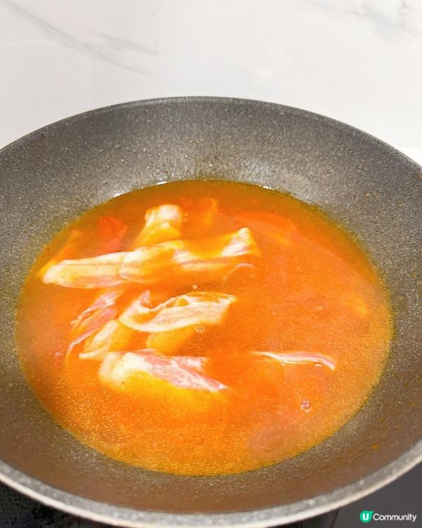 🍅快靚正一鍋到底蕃茄湯豚肉烏冬🥢