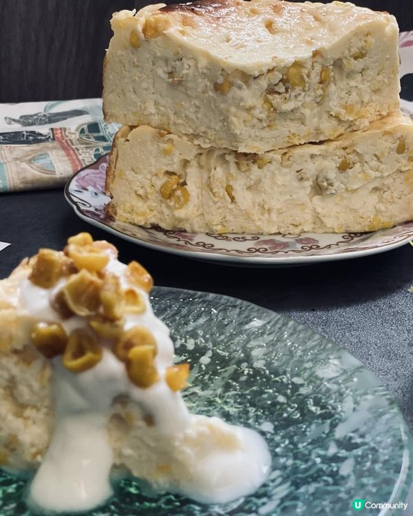 自家製粟米巴斯克芝士蛋糕🌽食譜