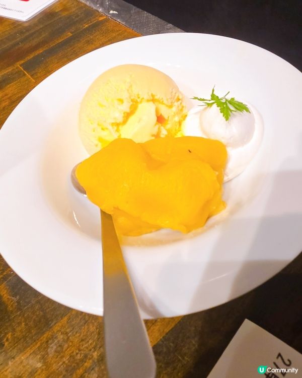 任食牛舌後的甜品