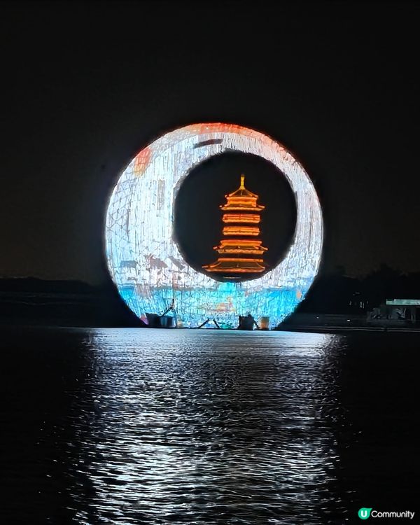 打卡廈門園博園月光環燈光秀