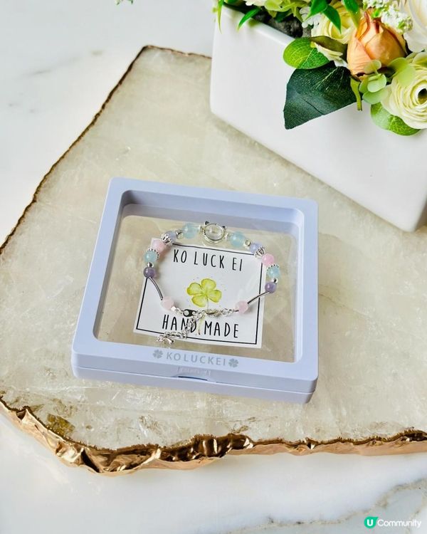 8折 水晶招財貓手鏈