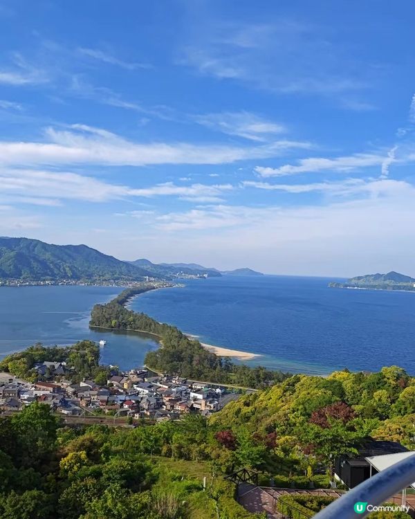 從天橋立View Land看出去的景色，因為很像飛上青天的巨...