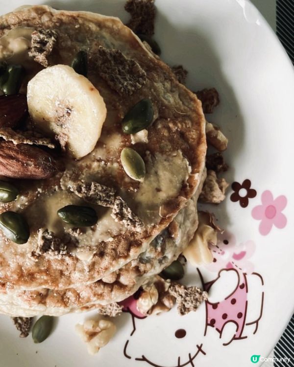 自家製@無麵粉香蕉pancake🫶🏻