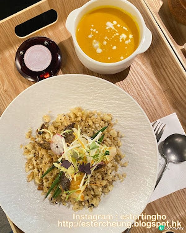 【荔枝角 食記】去食個健康午餐 ♥ 香煎比目魚伴黑松露野菌椰菜花飯。藍莓酥粒芝士蛋糕 ♥ Belly Soul