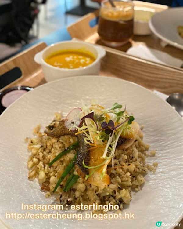 【荔枝角 食記】去食個健康午餐 ♥ 香煎比目魚伴黑松露野菌椰菜花飯。藍莓酥粒芝士蛋糕 ♥ Belly Soul