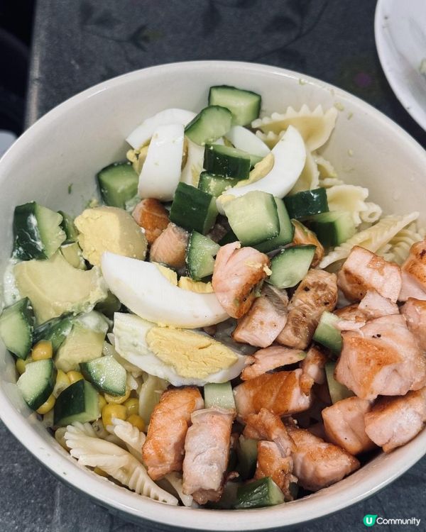 自家製☀️炎夏之選 - 牛油果蝴蝶粉沙律🥗