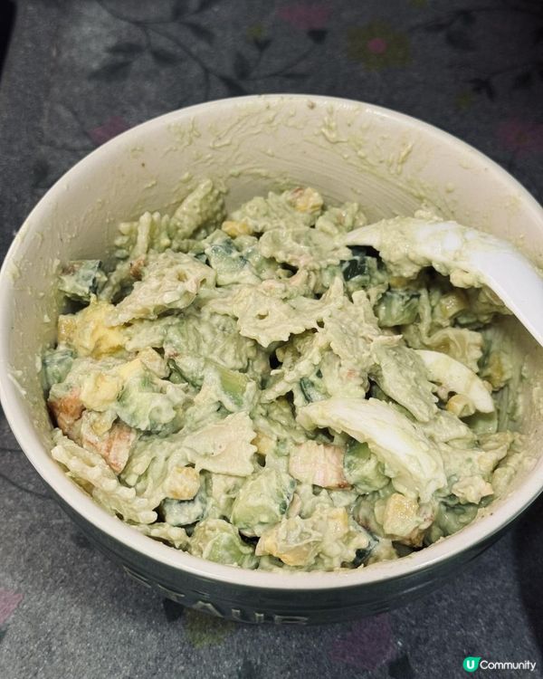 自家製☀️炎夏之選 - 牛油果蝴蝶粉沙律🥗