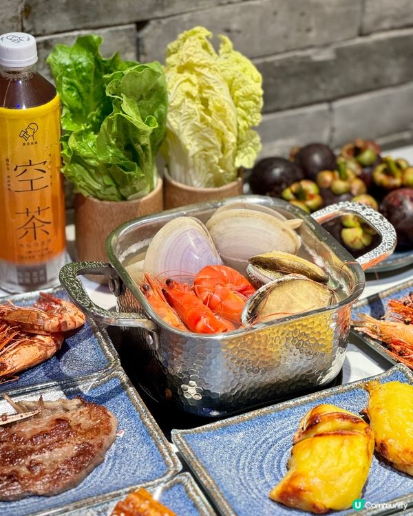 人氣火鍋自助餐 2小時任食活海鮮 即開泰國金枕頭榴槤