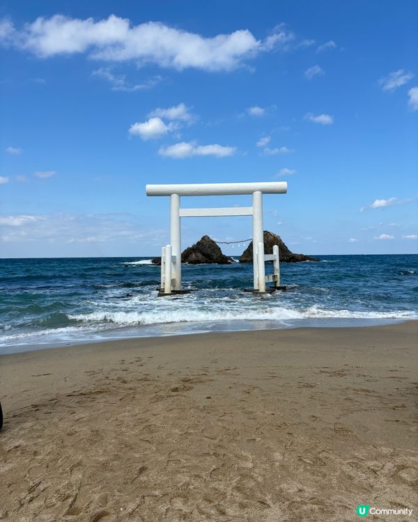 日本福岡丨絕美海上白色鳥居丨櫻井二見浦夫婦岩