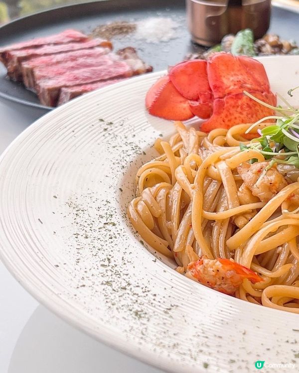 尖沙咀嘆靚景🦞🍝  #維港 #星滙演 #食好西