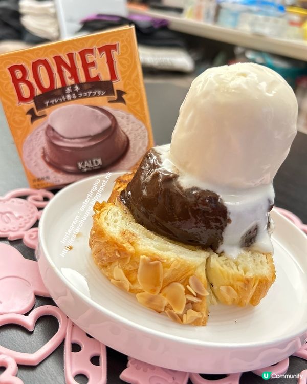 用咗日本買嘅朱古力布甸 🍫🍮 快手整咗個甜品💕消吓暑