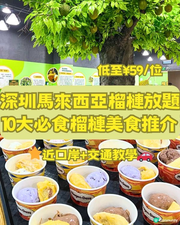 深圳馬來西亞榴槤放題🍽️10大必食榴槤美食推介🔥榴槤控集合‼️