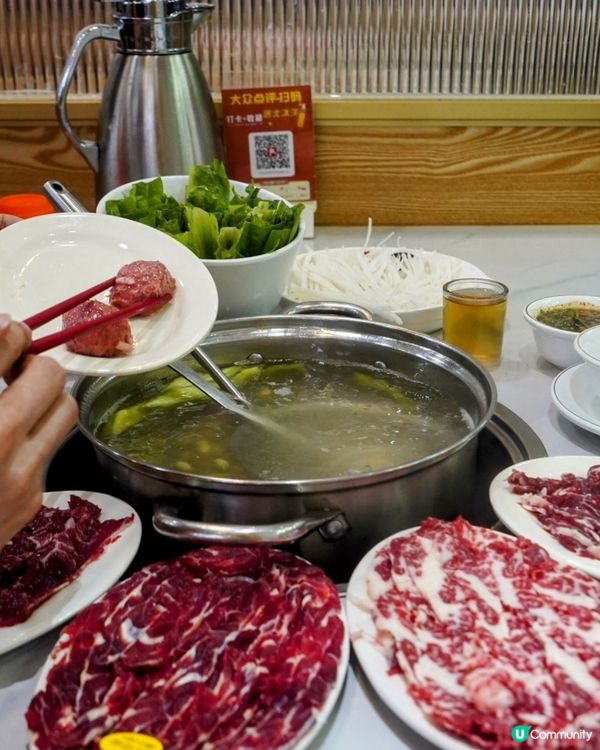 深圳￥170食匙柄吊龍五花趾牛肉火鍋！