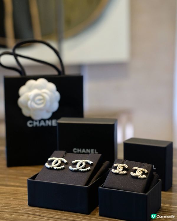 分享Chanel經典CC logo耳環💎