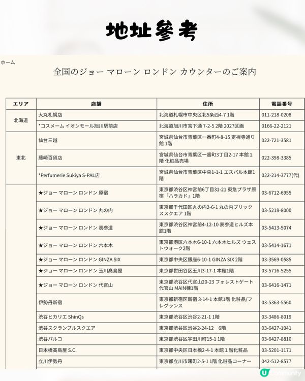 日本JoMalone價格比較🌿香水平近$500支‼️附地址