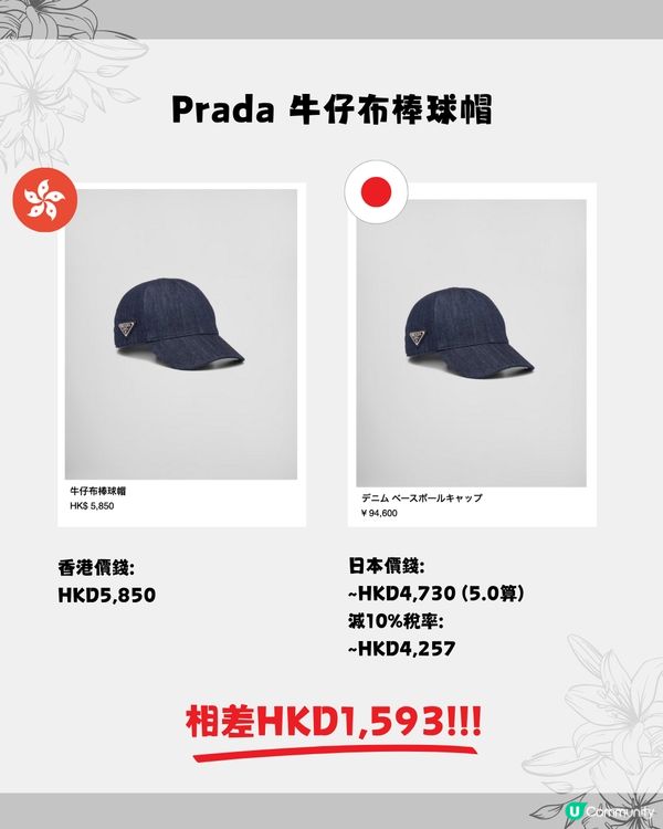 日本必買名牌🛍️16款帽價錢比較👒Dior人氣漁夫帽差價$2000‼️Lisa同款$3500有找😳