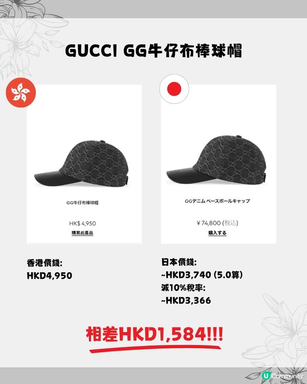 日本必買名牌🛍️16款帽價錢比較👒Dior人氣漁夫帽差價$2000‼️Lisa同款$3500有找😳