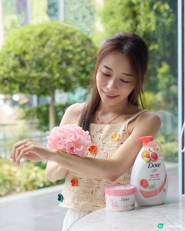 Dove 1➕1 沐浴x磨砂組合🧡｛全新西柚青檸沐浴露 x 雪糕感磨砂膏