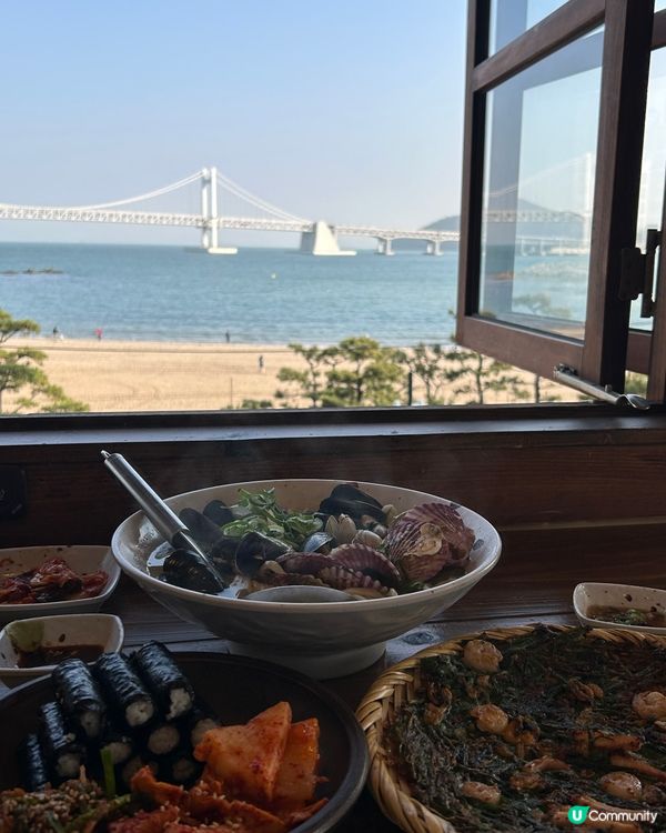 釜山廣安里-海鮮總匯刀削麵