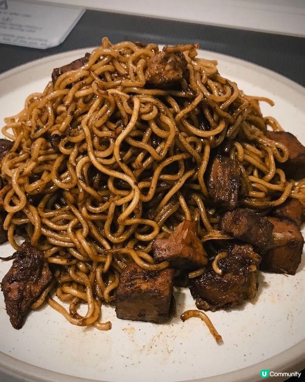 邪惡宵夜之選 五香肉丁炒公仔麵🤤