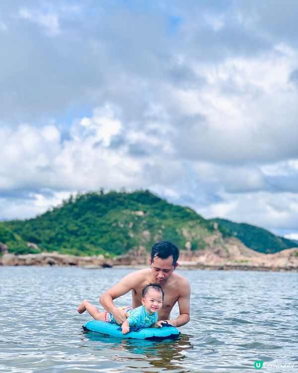 這裡是南丫島沙灘。