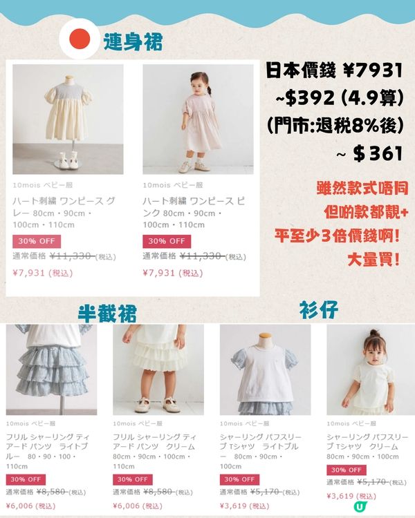 日本2折買10mois嬰兒用品⁉️20+必買推介👶🏻港日價錢對比