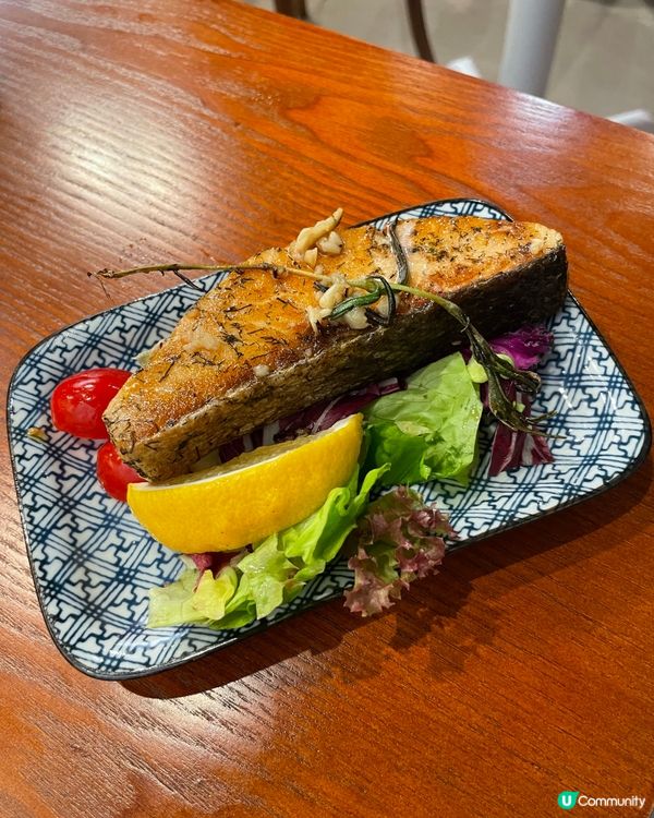 松茸味噌三文魚春之定食-健康養生