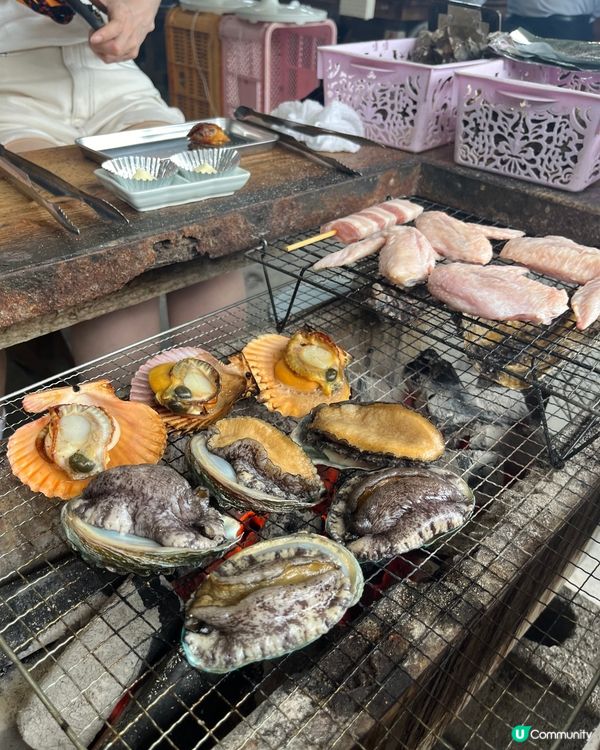 分享一下夏日福岡自駕遊 去了島原自助燒海鮮超豐富,如果加上麒...