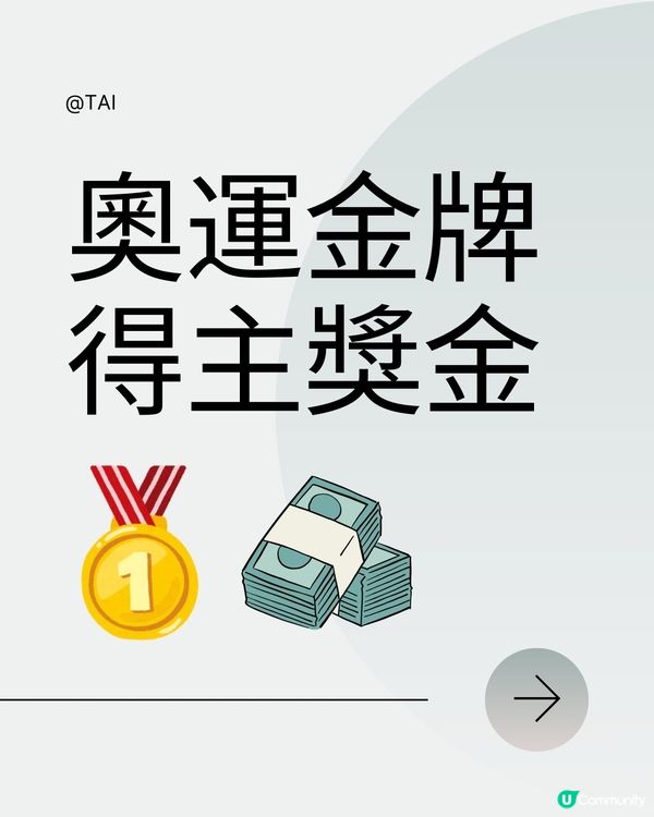 奧運金牌有幾多獎金？