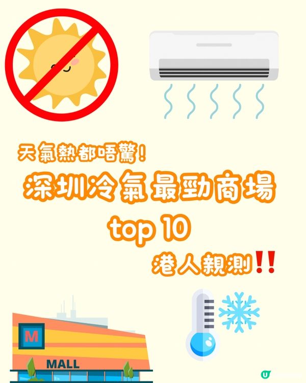 ☀️❄️深圳冷氣最強商場top10 港人親測‼️天氣熱都唔驚🥵