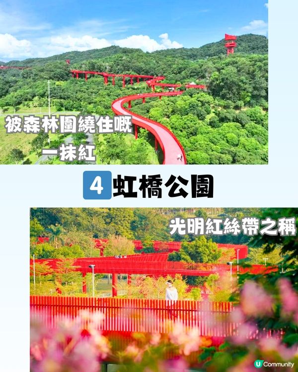 深圳必打卡8大棧道🗺️👟天空之鏡/森林長廊/森林「紅絲帶」🎀