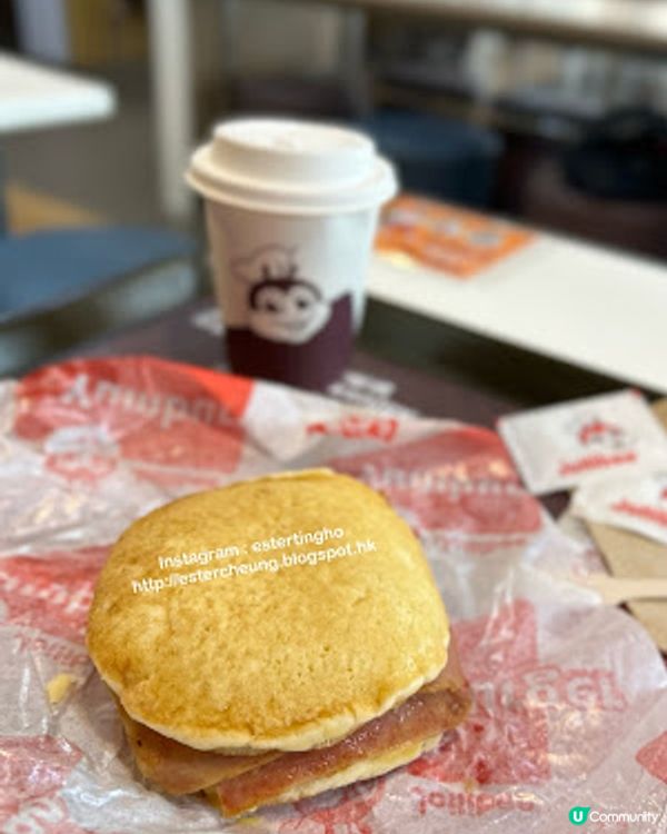 抵食下午茶 HK$24 💕 火腿蛋班戟三文治 + 熱奶茶