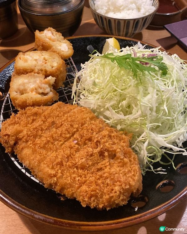 圖中呈現的是一道日式炸豬排料理，也稱為"Tonkatsu"。...