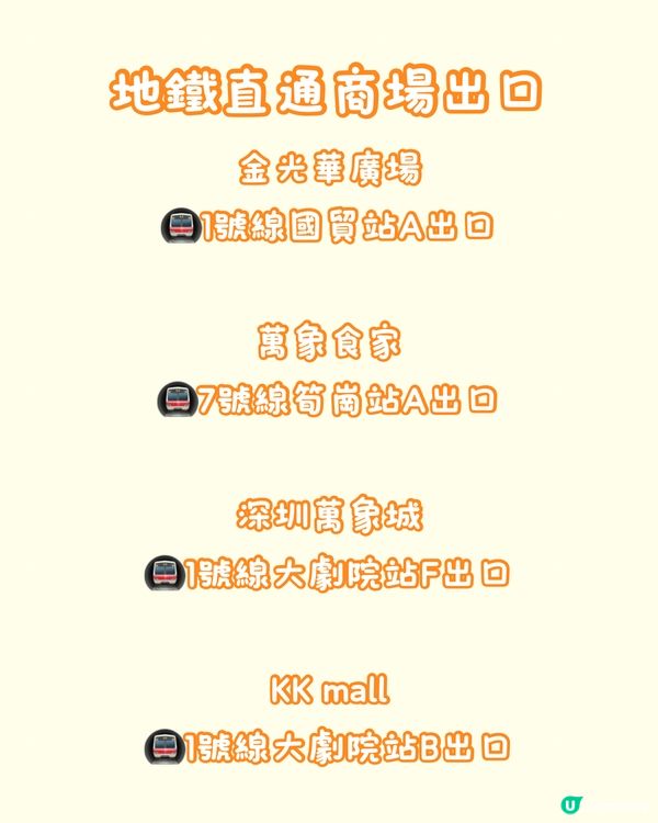 ☔️☀️🚫羅湖區7大地鐵站直達商場🚇附最新資訊‼️