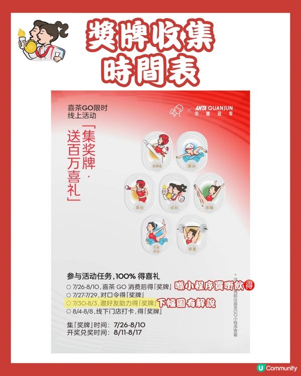 深圳喜茶巴黎奧運活動買一送一⁉️