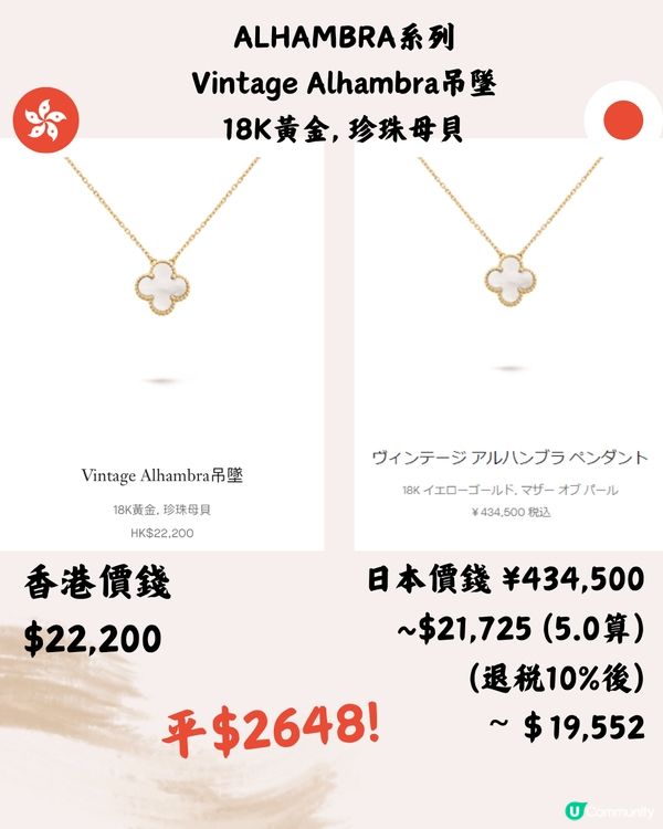 日本買VCA四葉草好平‼️11款入門級推介🍀最平$9xxx買到